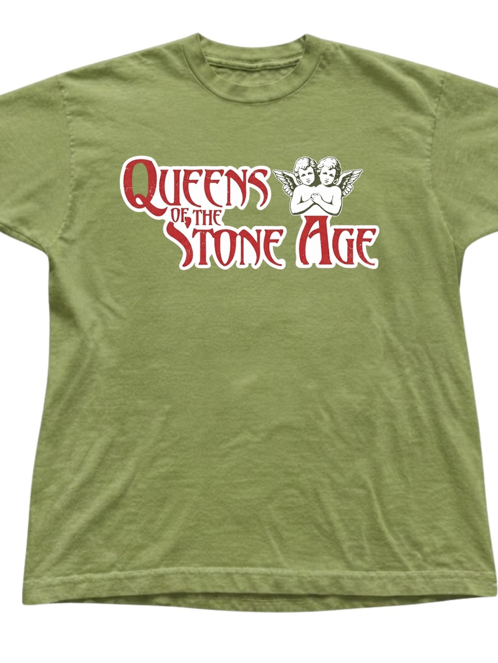 Queens of the Stone Age Band Logo Gildan Cotton Graphic T-Shirt